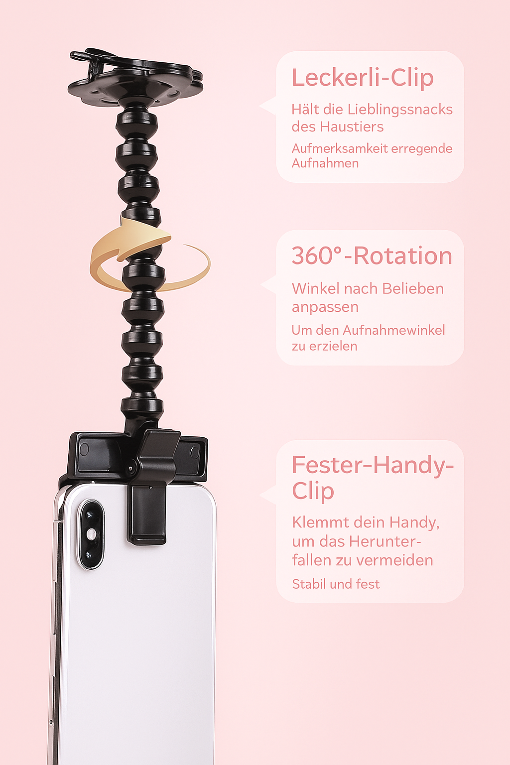 Pet Selfie Clip – Perfekte Tierfotos in 1 Sekunde